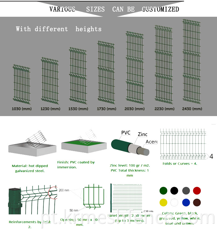 Curvy Garden Welded Wire Mesh Metal Panels 